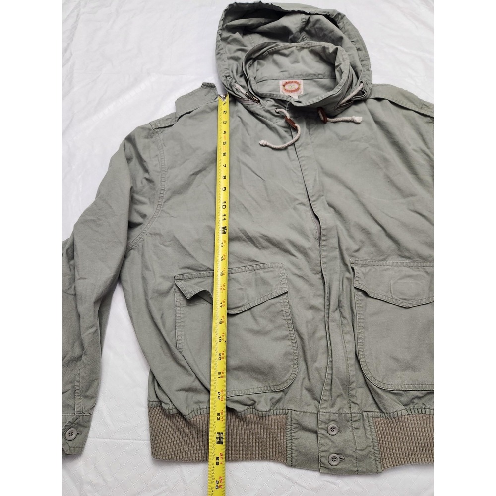 Vintage Banana Republic Jacket Mens Large Green Hooded Canvas Military Field - Picture 5 of 13